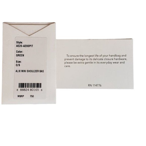 3.1 Phillip Lim Green Snakeskin Alix Mini Shoulder Bag NWT - Picture 11 of 12